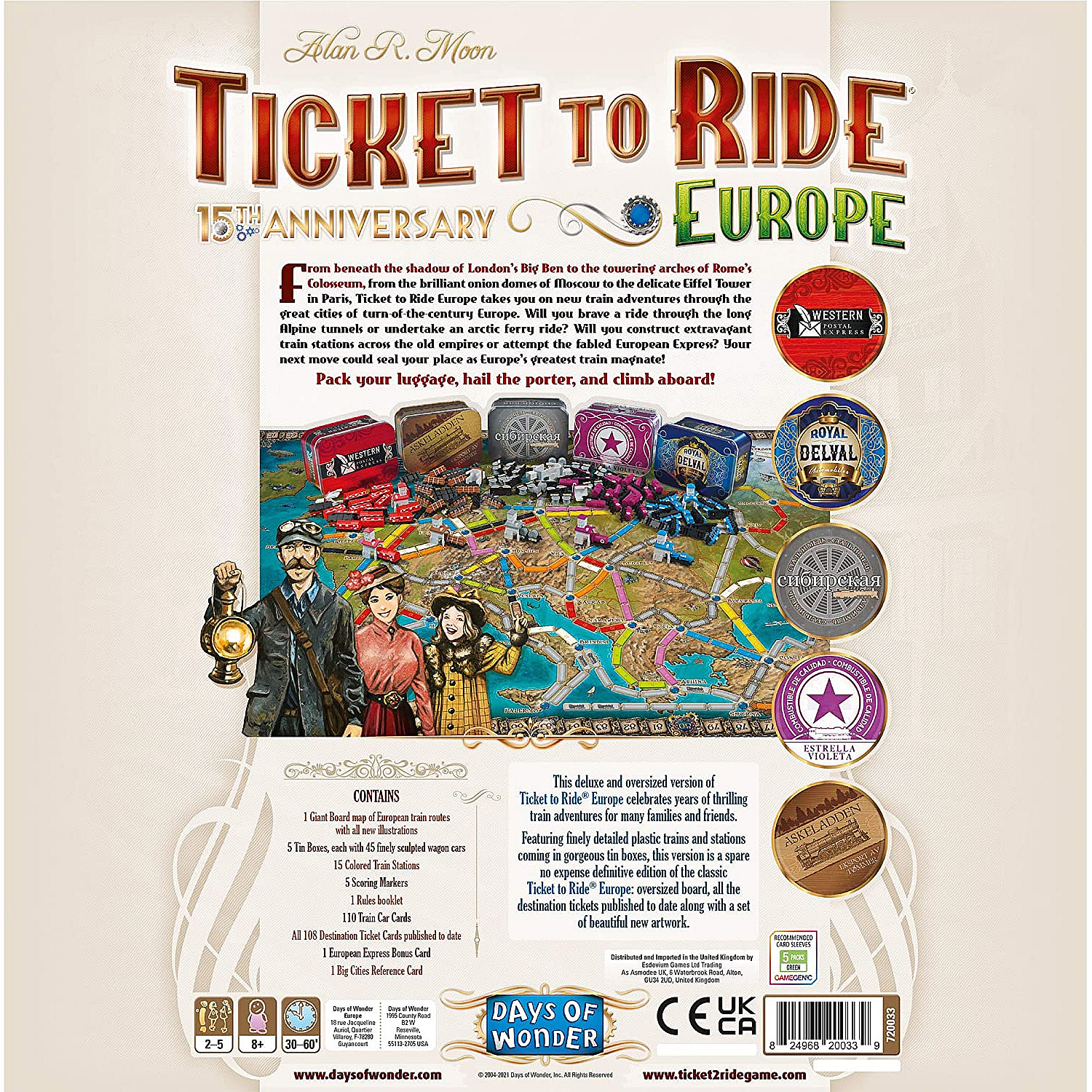 Buy Ticket to Ride Europe Board Game 15th Anniversary Deluxe Edition at Board Games India Best