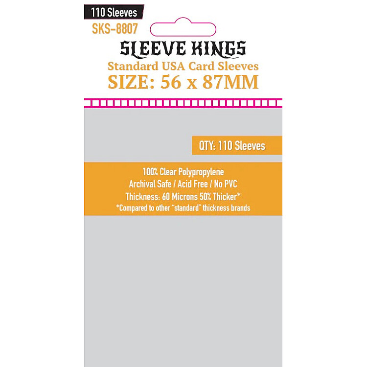 Buy Sleeve Kings 8807 Standard USA Card Sleeves (56x87mm) 110 Pack